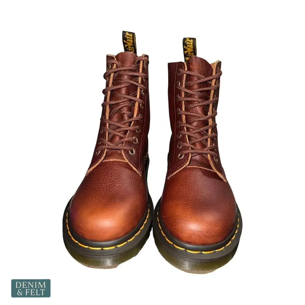 NEW Dr Martens 1460 Ambassador Leather Boots Brown Cashew Lace Up‎ Heritage